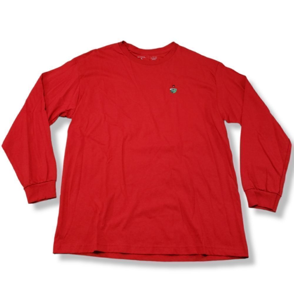 Antigua Shirt Size XL Mens Golf Shirt Casual Long Sleeve 100% Cotton Embroidered
